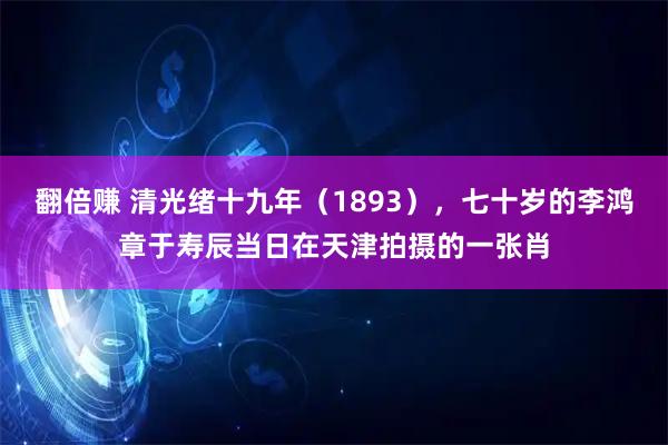 翻倍赚 清光绪十九年（1893），七十岁的李鸿章于寿辰当日在天津拍摄的一张肖