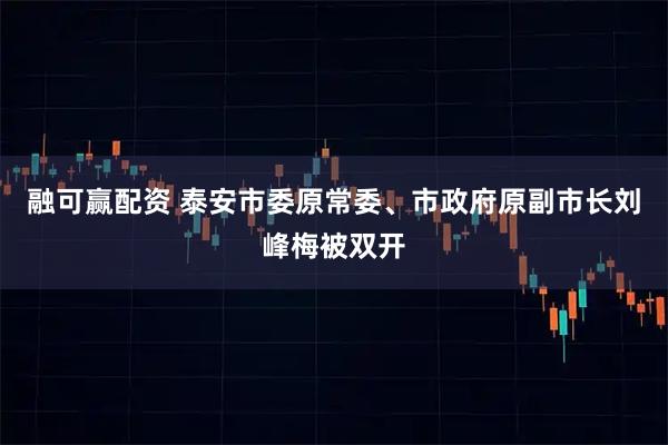 融可赢配资 泰安市委原常委、市政府原副市长刘峰梅被双开